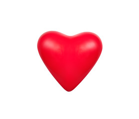 Red valentine heart isolated