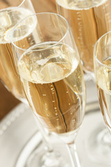 Bubbling Champagne in a Glass