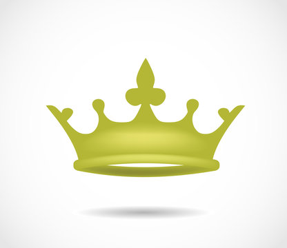 Golden crown isolated on a white background illustration VECTOR