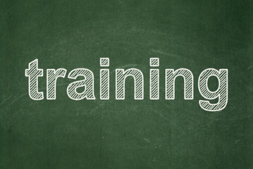 Obraz premium Education concept: Training on chalkboard background