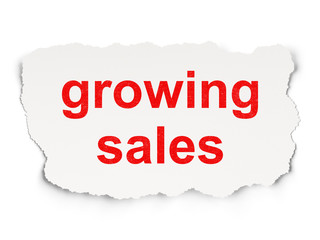 Business concept: Growing Sales on Paper background