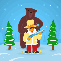 Meeting in the woods