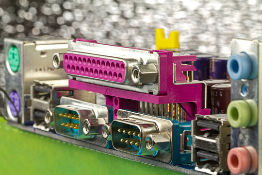 Motherboard connectors.