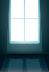 white light in the window
