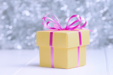 Gift box on abstract background