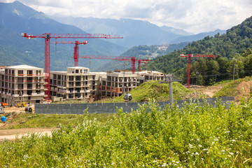 Obraz premium Building in the mountains