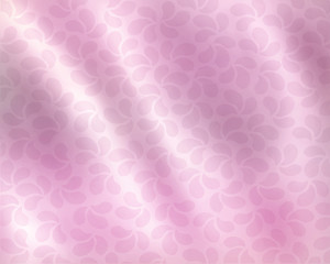 Beautiful satin material with retro pattern