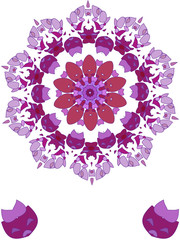 Lace floral colorful ethnic ornament