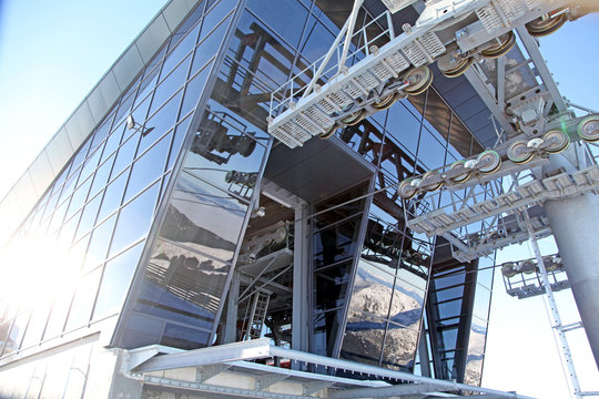 Modern ropeway FUNITEL at hill Chopok - Low Tatras, Slovakia