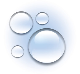 Water drops bubbles illustration