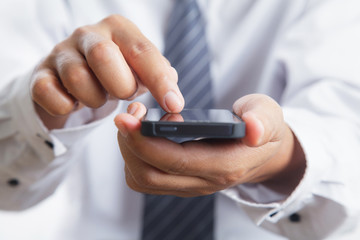 Man using mobile phone