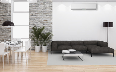 Interno con aria condizionata