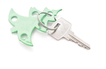 key with blank tag in the form of a Christmas tree