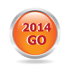2014 Go glossy button illustration EPS 10