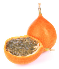 Passion fruits isolated on white