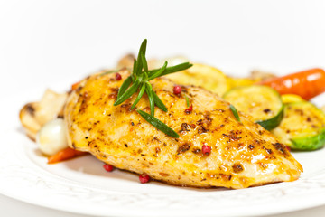 Grilled chicken breasts