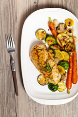 Grilled chicken breasts