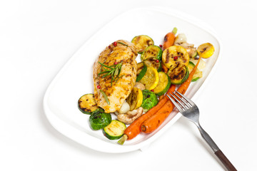 Grilled chicken breasts