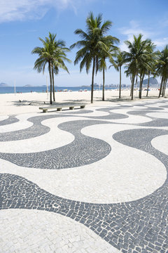 Copacabana Beach Boardwalk Rio de Janeiro Brazil