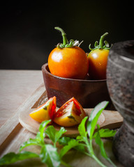 tomatoes and vegetable of bio food