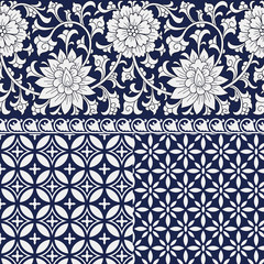 Seamless chinese ornaments and patterns