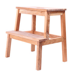 Small wooden ladder, isolated on white