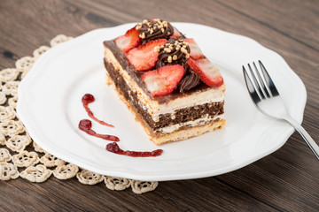 Chocolate strawberry cake