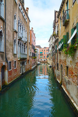 narrow Venetian canals, Venice, Italy
