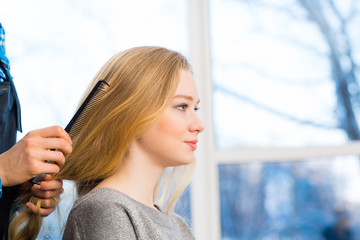 hairdresser and client