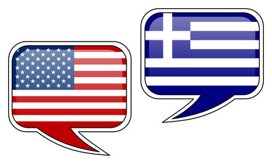 Obraz premium American-Greek Conversation