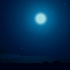 Fototapeta na wymiar Night Sky And Moon