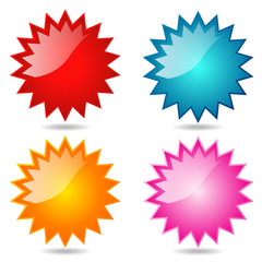 Vector illustration shiny and glossy icon spherical radial