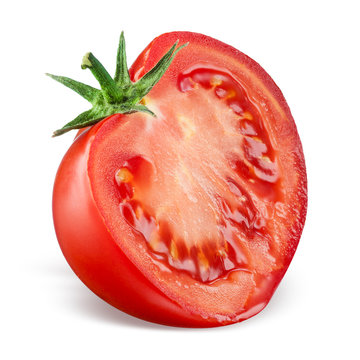 Tomato. Half isolated on white background