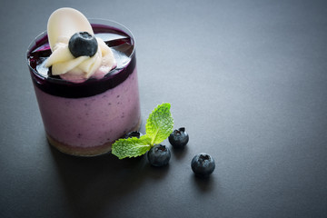 mousse aux myrtilles