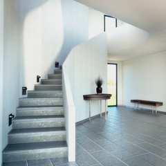 3D rendering of a stairway with dark floor - 59569267