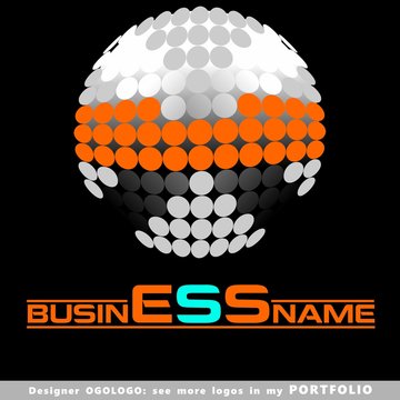 ball, planet, globe, abstract business logo emblem vector