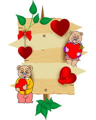 valentine's in wooden arrows