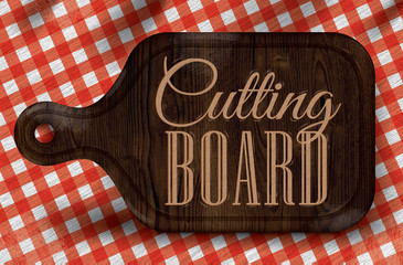 Poster brown wood color board lettering Cutting board