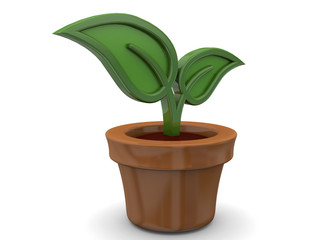 Plant in Pot - 3D