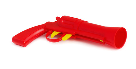 Red plastic toy gun