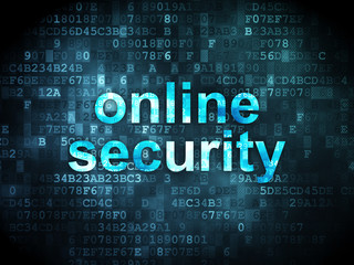 Obraz premium Security concept: Online Security on digital background