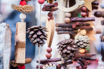 Décors naturels marché de Noël