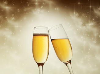 champagne glasses