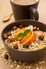 Muesli with fruit and nuts