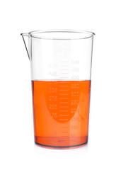 laboratory glassware isolated on white background