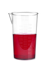 laboratory glassware isolated on white background