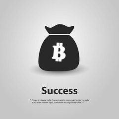 Financial Success with Bitcoin - Concept Illustration