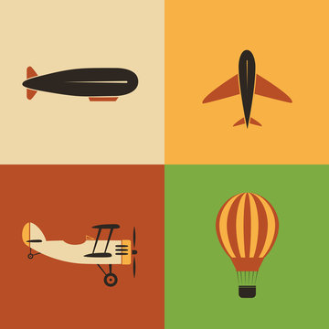 Retro Aircraft Icon Designs