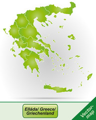 Grenzkarte von Griechenland mit Grenzen in Grün