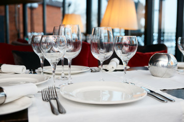 Place setting in a restaurant